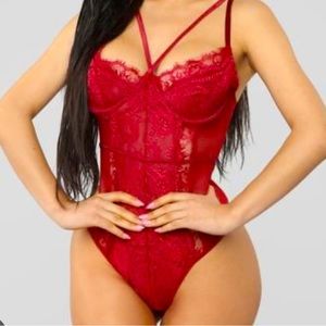 Lot of 4 Fashion Nova Lace Bodysuits